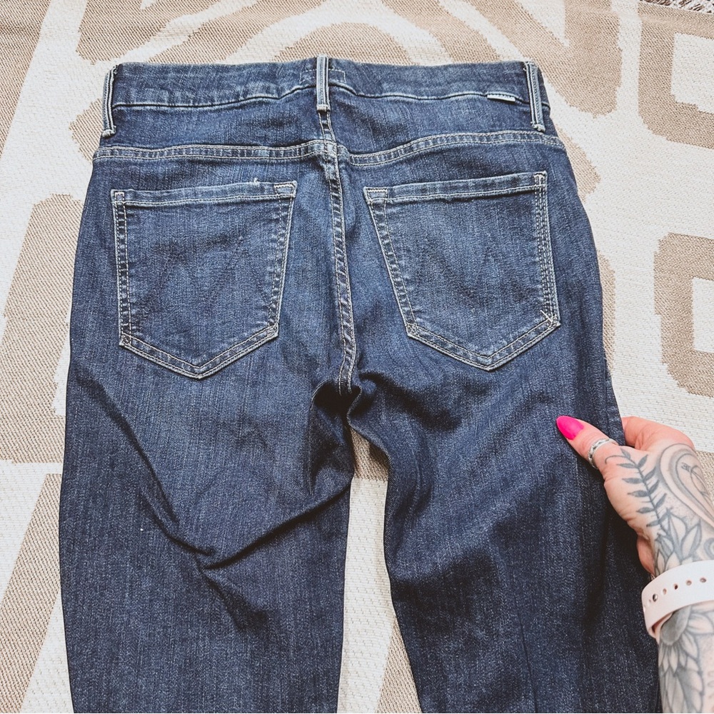 MOTHER Jean high waist looked ankle fray in close to the edge color size 26